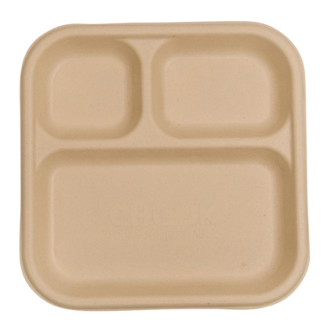 3 Compartment Meal Trays