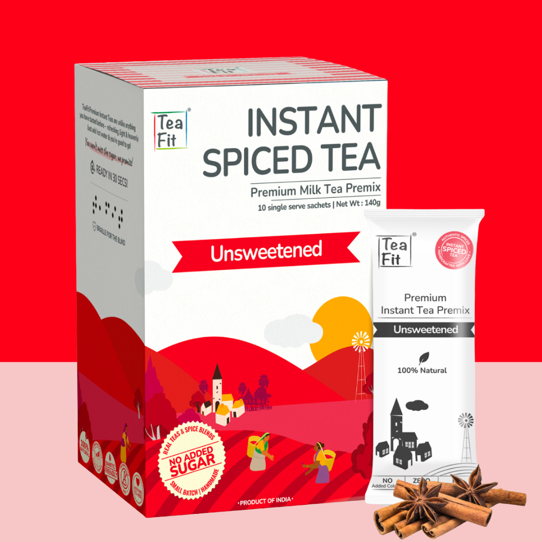 Instant Spiced Tea Premix (Pack of 10 sachets) - Unsweetened