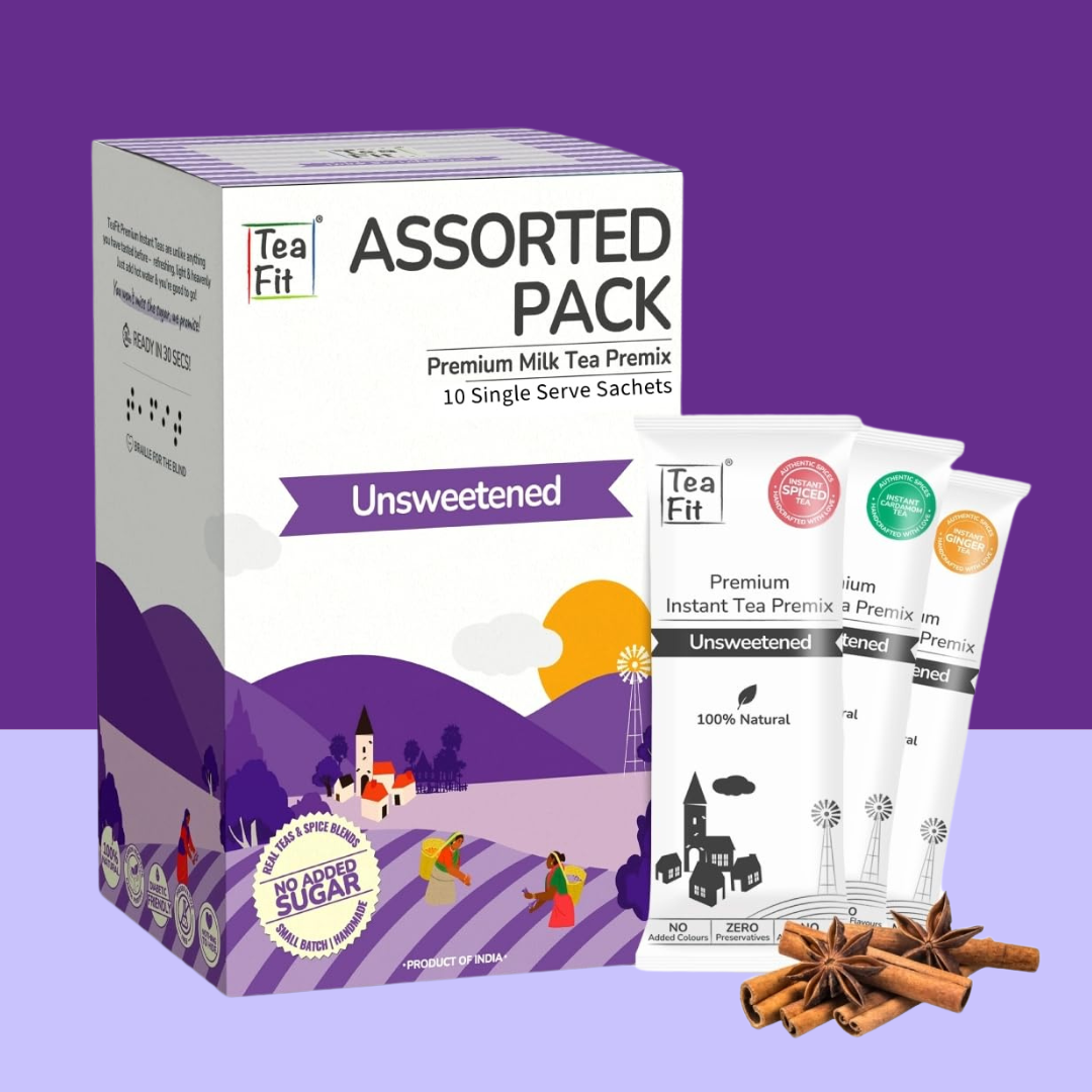 Instant Tea Premix Assorted (Pack of 10 sachets) - Unsweetened